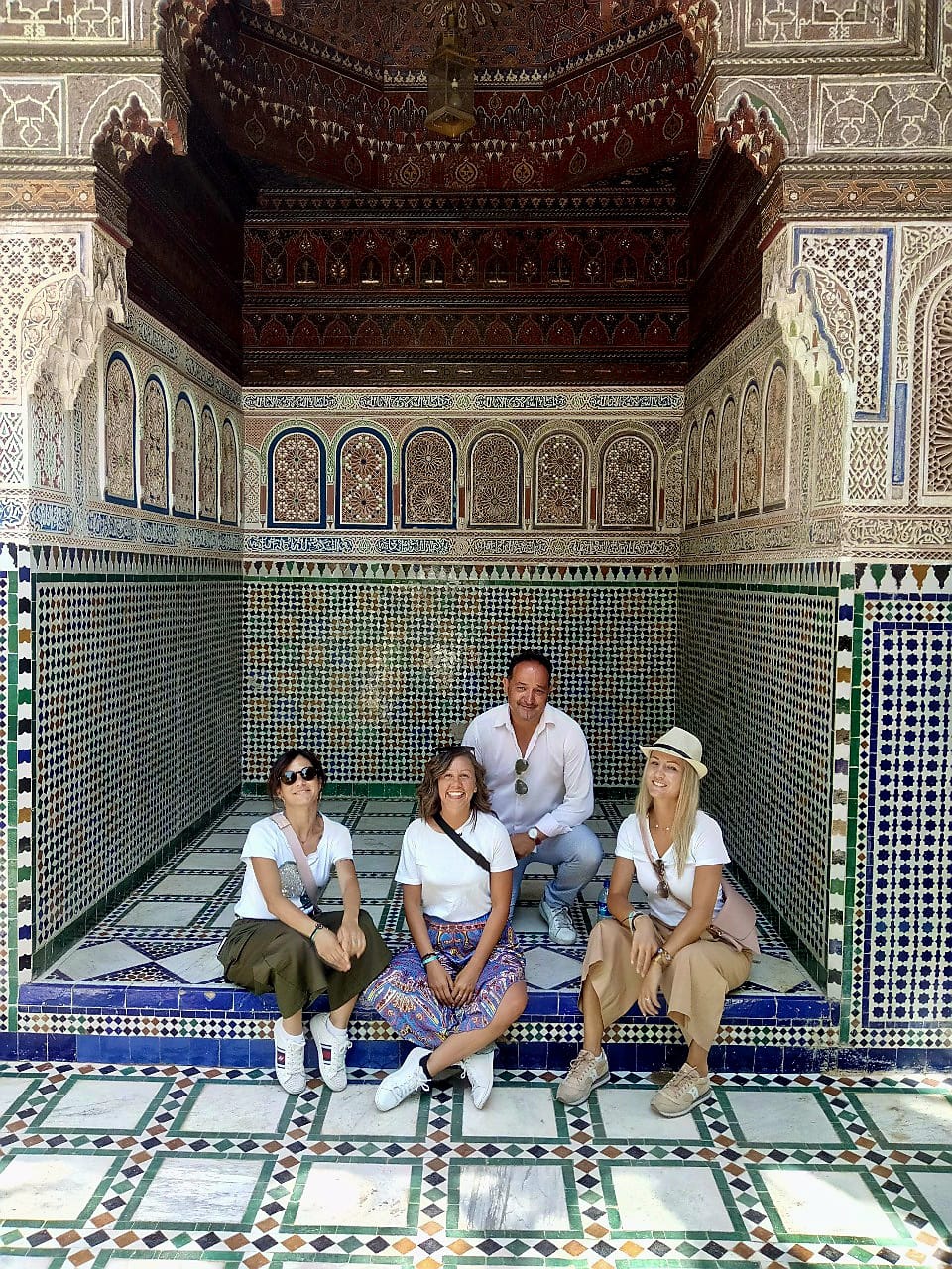 Tourists in Traditional Moroccan Palace